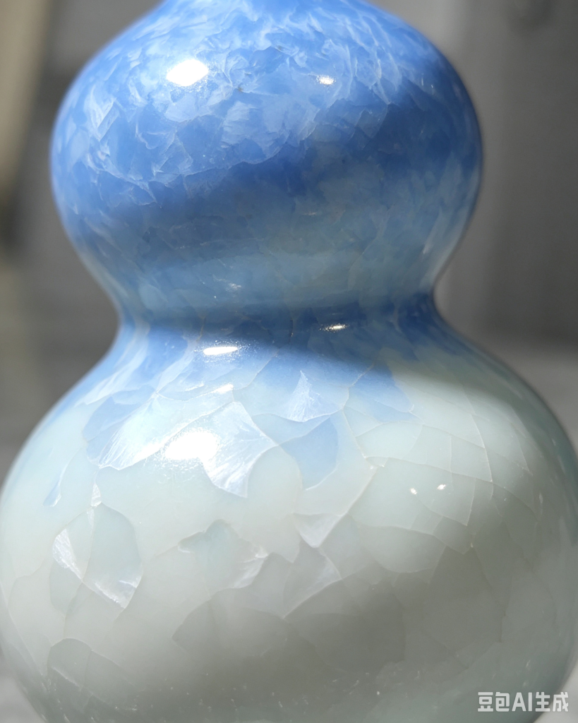 Gongyi kiln ceramic gourd glaze texture, handmade high-fired porcelain detail
